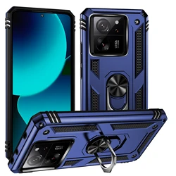 Shockproof Armor Bumper Case with Metal Ring Cover - Mi 12Lite (Blue)