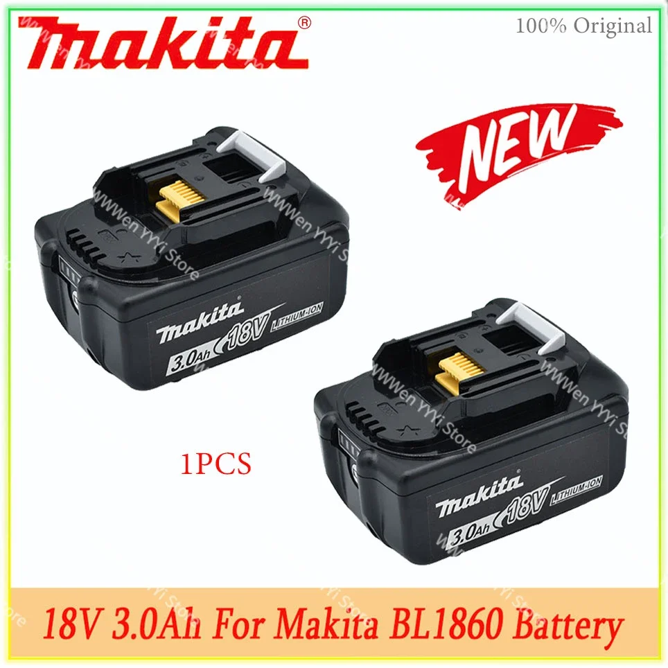 

Makita 100% original 18V Makita 3000mAh lithium-ion rechargeable power tool 18V replacement battery BL1860 BL1830 BL1850 BL1860B