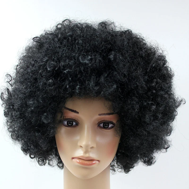 Funny Fluffy Wavy Curly Clown Wig Explosive Head Wig for Disco Birthday Party Christmas Halloween Dress Performance Decor Prop,synthetic wigs