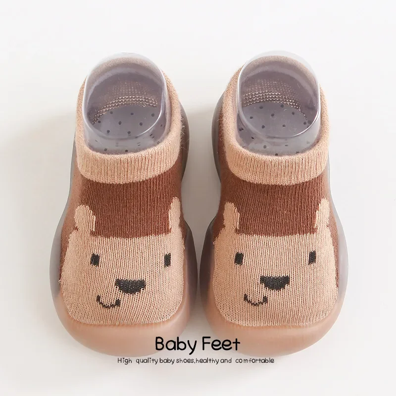 Children Anti-slip Shoes Newborn Baby Girl Cotton Non-slip Floor Socks Baby Boy Rubber Sole Cartoon Indoor Socks Shoes 4