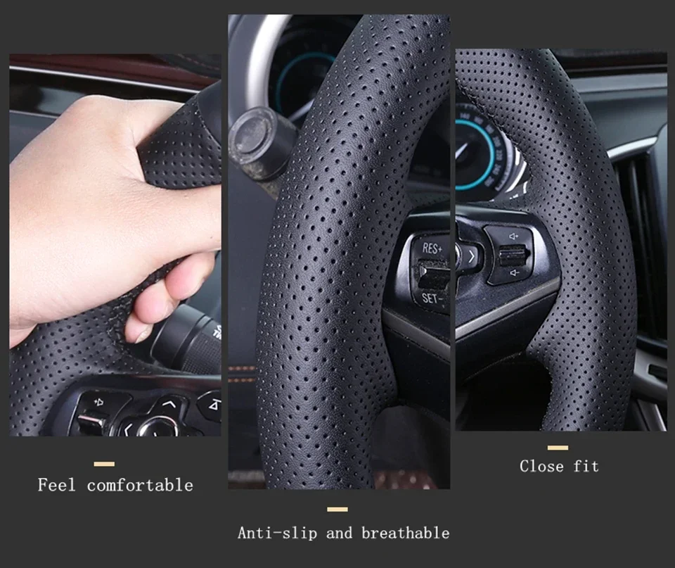 Benutzerdefinierte Hand Nähen Echtes Leder Auto Lenkrad Abdeckung Für Mercedes Benz W164 M-Klasse ML350 ML500 X164 GL-Klasse GL4 – Detail 4