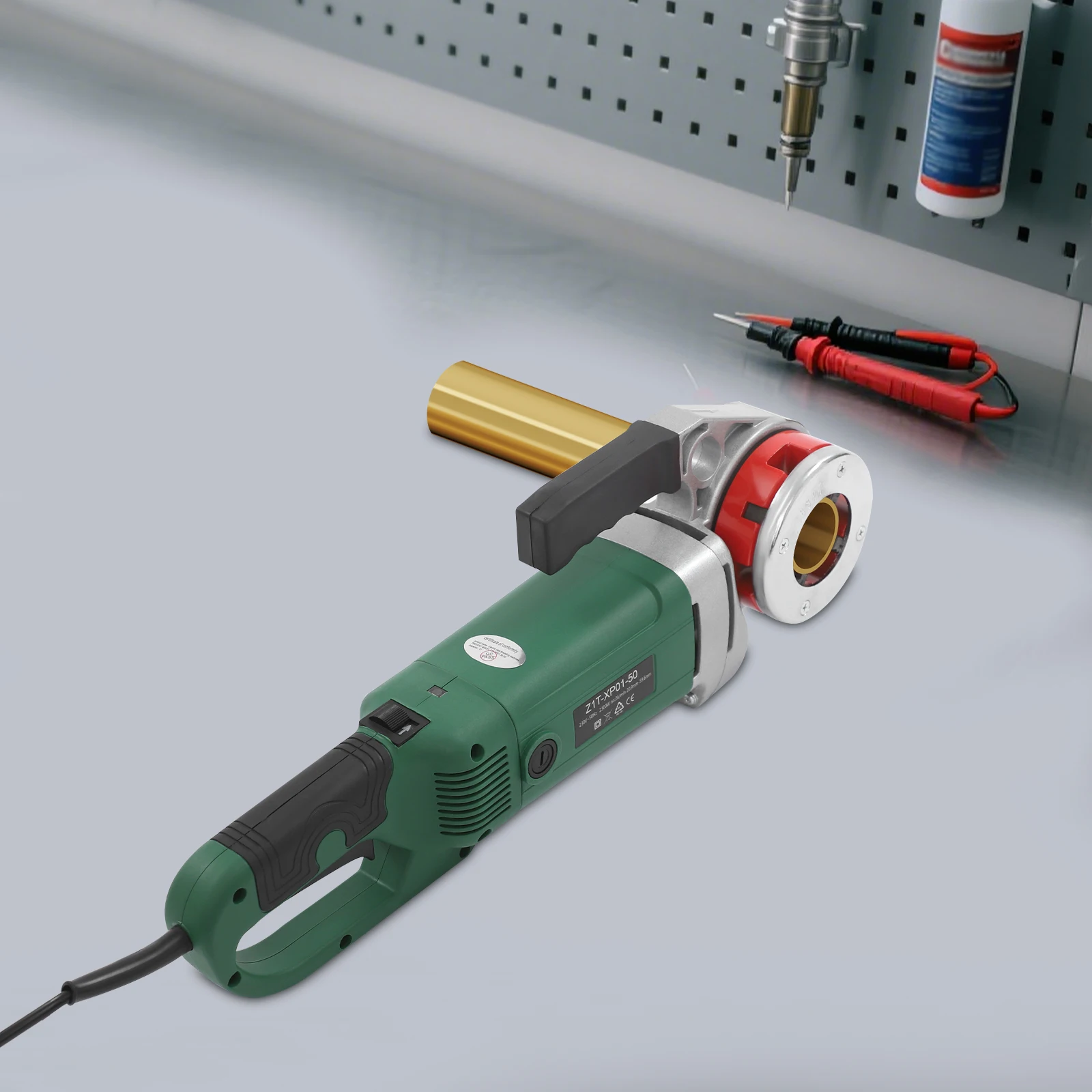 2300W Elektrisches Rohrgewindeschneidgerät-Set 51,1*18,2cm Tragbare Rohrgewindeschneidmaschine mit Schneidwerkzeugen für Kunststoffrohre/Feuerrohre/Wasserrohre – Detail 5