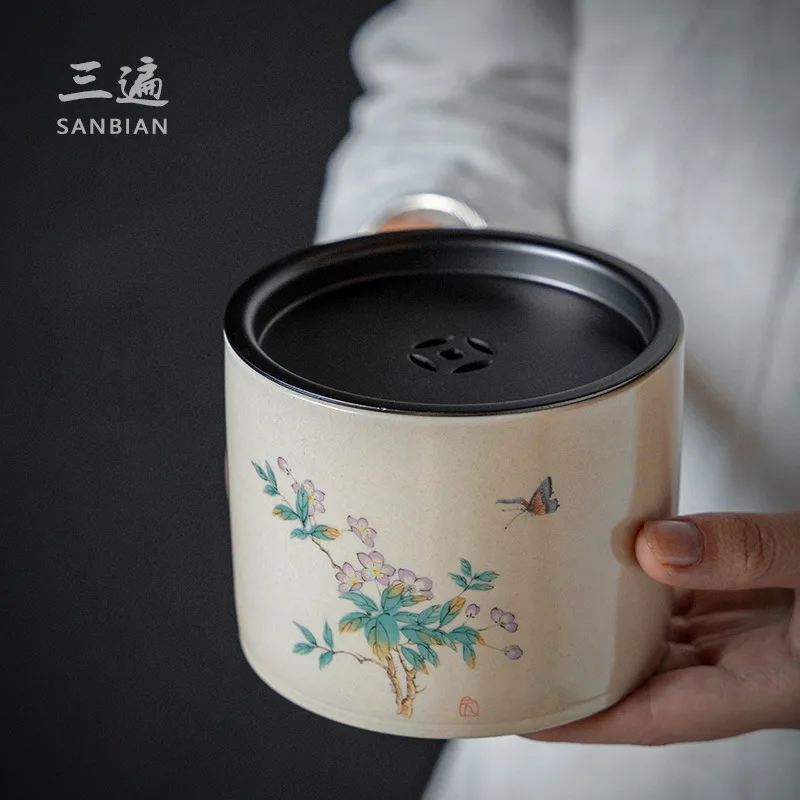 

Травяная и деревянная серая емкость для чая Jianshui, чайная чаша Zen, чаша для воды, чаша для Менг, чаша для мытья чая, большая чашка для мытья