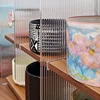 Nordic Acrylic Glass Storage Holder, Detachable Tea Set and Coffee Cup Organizer, Desktop Wooden Partition Rack 5