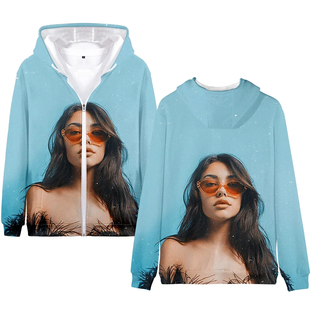 

Толстовка Madison Beer на молнии для мужчин и женщин, свитшот с 3D принтом, уличная одежда в стиле хип-хоп, куртка с капюшоном на молнии с длинным рукавом, повседневная спортивная одежда
