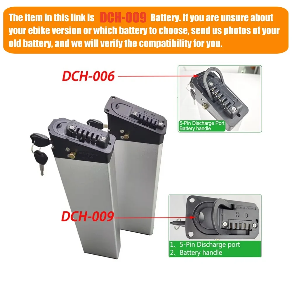 Aleaivy DCH-009 48V 52V replacement ebike battery for Engwe EP-2 Pro and MATE X