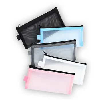 Organizer cosmetico Borsa da toilette Pennello per trucco Custodia da viaggio Custodia in rete con cerniera per donna Uomo Strumenti di bellezza