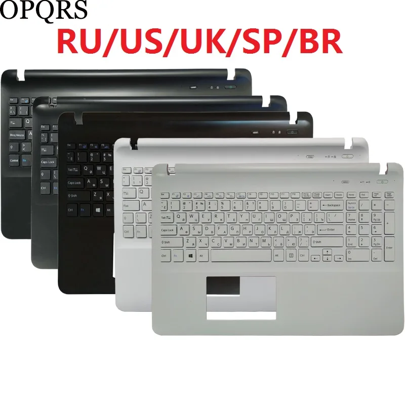 Teclado Portátil para Sony Vaio Palmrest Upper Russo Eua Reino Unido Espanhol Brasil Svf152c29u Svf152c29v Svf152c29x Svf152a29l