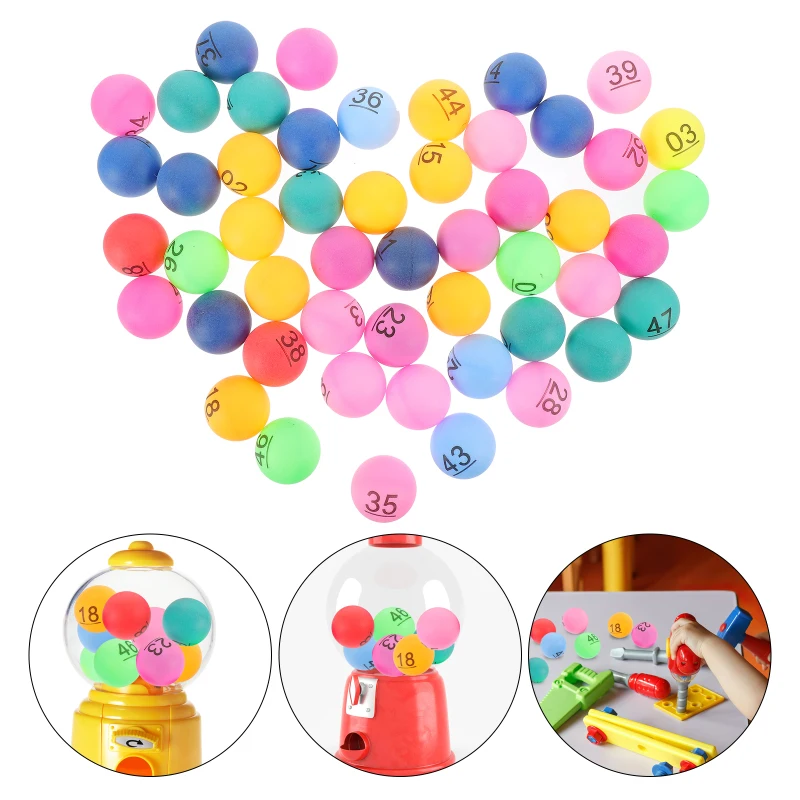 Description Picture 6 of item50 Pcs Digital Table Tennis Calling Balls Pingpong Sphere Lottery Pp Picking Raffle Small
