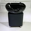 Vertical Shampoo Bed Hair Salon Barber Shop Seated Shampoo Basin Flush Basin Column Base Ceramic Basin Accessories Washbasin 3