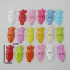 NBNNOA About 1" high Cutely Fruit Flatback Buttons Plastic Carrot Mixed Colors 50Pcs DIY Sewing Clothes Craft Accessory 1