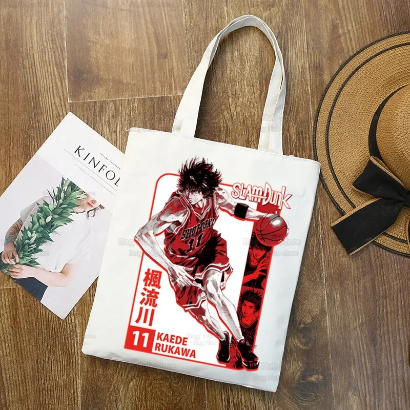 

Сумка для покупок Slam Dunk, Холщовая Сумка для покупок, японское аниме Hanamichi Sakuragi, сумки для покупок SLAM DUNK, многоразовые сумки