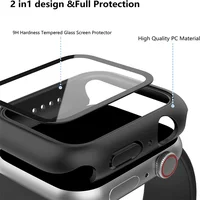 Verre trempé + étui pour Apple Watch 38mm 40mm 41mm 42mm 44mm 45mm 46mm, couvercle de protection d'écran iWatch 10 8 7 9 6 SE 5 2