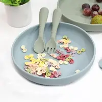 Suction Plates for Baby Toddler Plate with Suction Silicone Baby Feeding Set for Boys Girls 20cmDiameter