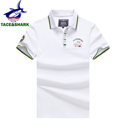 TACE&SHARK New Arrival 2024 Solid Color Fashion Luxury Polo Shirt Summer Brand Shark Camisa Masculina Mens Polo Homme