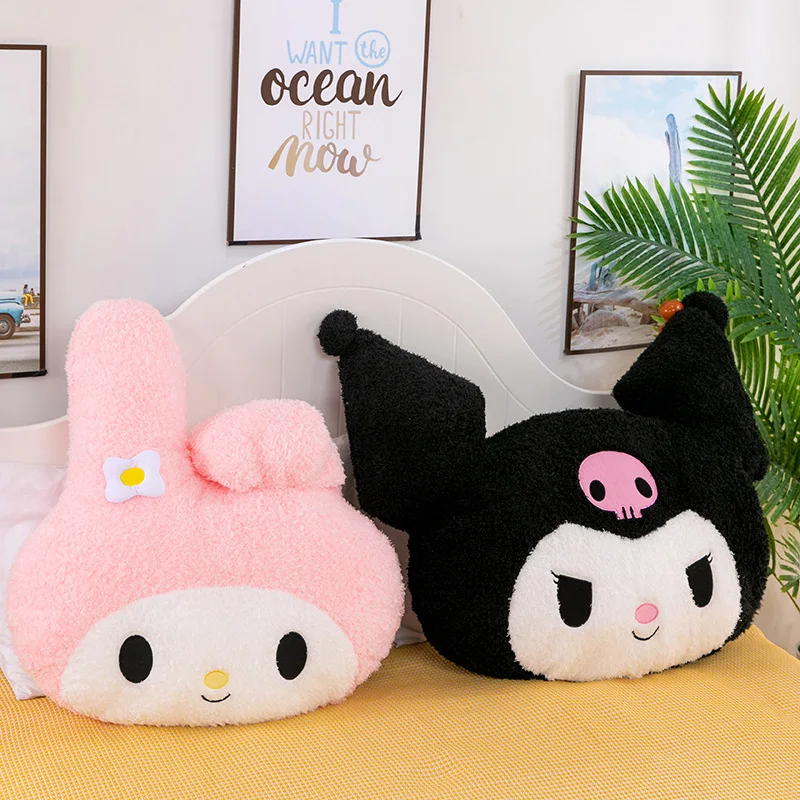 Oversized Kuromi Melody Pillow Cushion Cute Cartoon Doll Sofa Valentine's Day Girlfriend Birthday Present Sanrio Plush Kawaii Plush Toys Chair Cushion