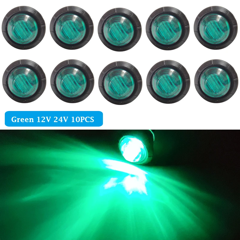 ตัวเลือกสินค้า ไฟ LED ด้านข้างรถยนต์ 10 ดวง 12V/24V