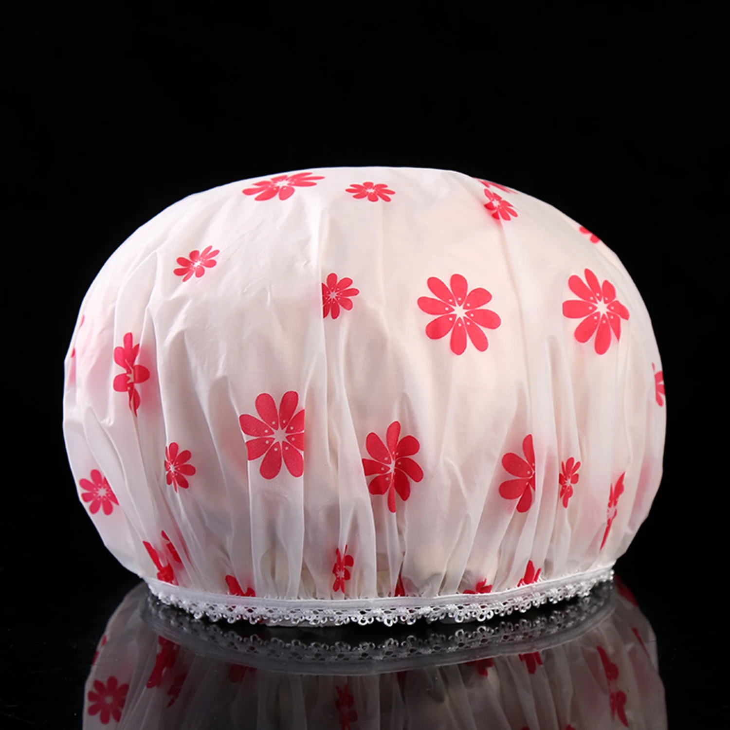 Bathroom Shower Waterproof Cap Thicken Elastic Bath Hat Bathing Cap For Women Hair Salon Bathroom Supplies Women Shower Caps 3