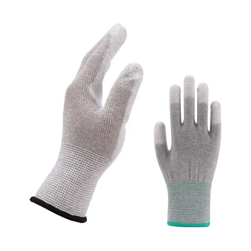 6pair Antistatic Gloves Anti Static ESD Electronic Working Gloves pu coated palm coated finger PC Antiskid for Finger Protection 6