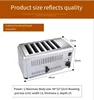 Toaster Commercial 4 Sheet 6 Sheet Hot Press Spit Driver Home Sandwich Breakfast Toaster 6