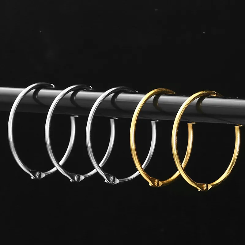 Bathroom Hooks Shower Curtain Hanging Ring Silver Gold Black Color Home Organization 5cm 10pcs/pack self adhesive hooks multifunctional hooks self adhesive wall hooks
