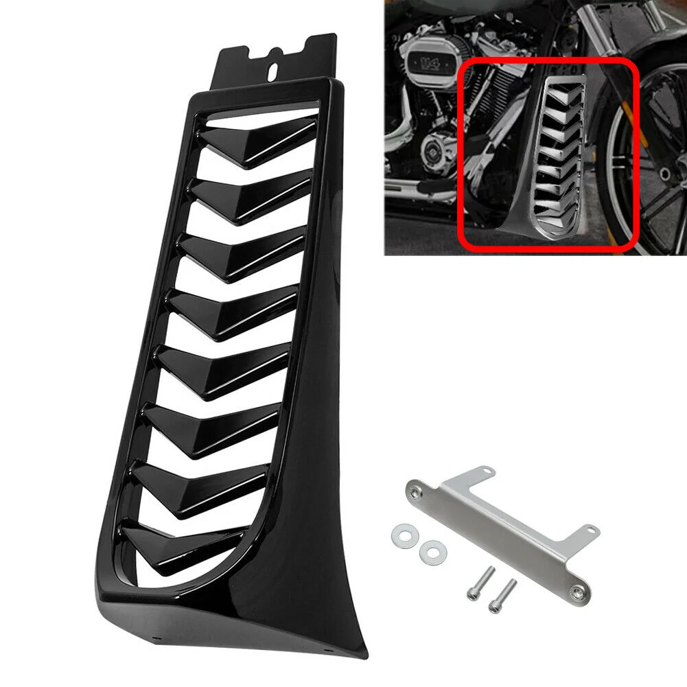 Motorcycle Gloss Black Front Chin Spoiler Lower Radiator Cover For Harley Softail Street Bob Breakout Fat Bob