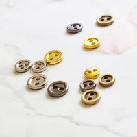 YOMDID 100pcs/Lot Round Metal Buttons 6/7/8mm Buckle For DIY Clothes Doll Sewing Decoration 2 Holes Button Handcraft Accessories 1