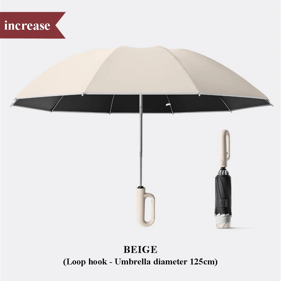 60 Bones Strong Windproof Automatic Folding Sunshade UV Protection Large Parasol For Men Women