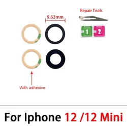 Premium Camera Glass Lens with Adhesive for Easy Replacement and Repair (For 12 12 mini)