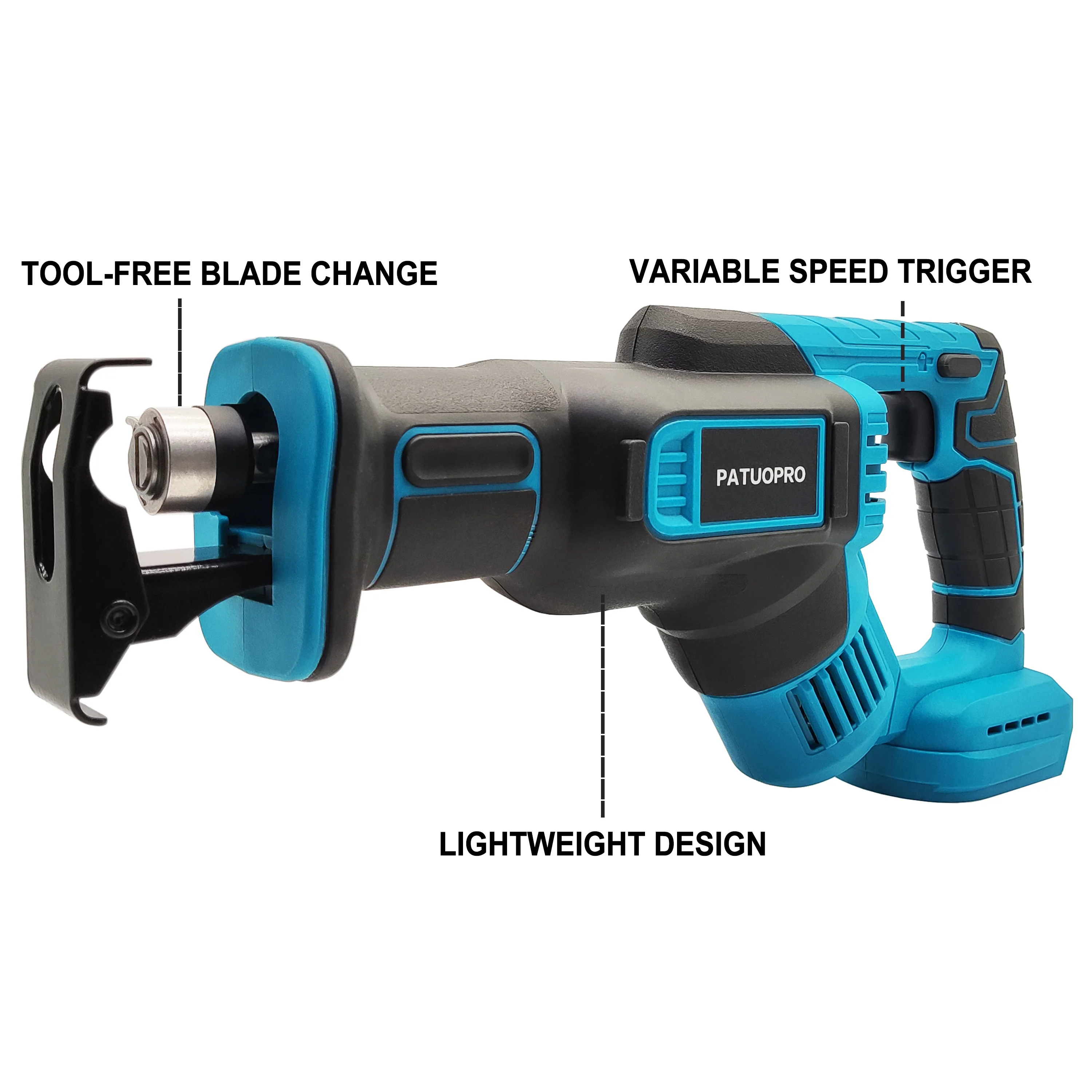 Cordless Reciprocating Saw Power Saw for Wood / Metal Cutting with 4pcs Blades fit Makita 18v Battery(No Battery) 3