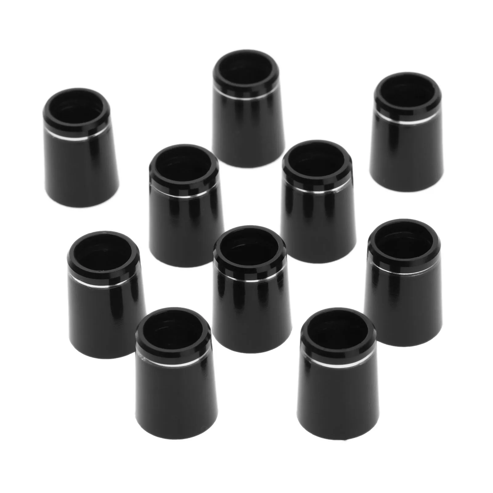 10pcs Golf Ferrules Black Plastic 8.5X16X12.2mm / 9.5X19X13.4mm Fit for 0.335/0.370 Tip Irons/wood Shaft Golf Accessories