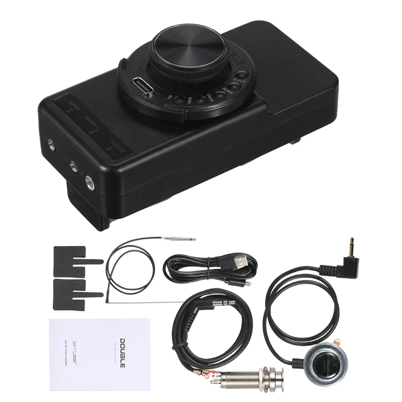 DOUBLE OS1 Acoustic Guitar Pickup With Microphone Builtin Chorus Delay