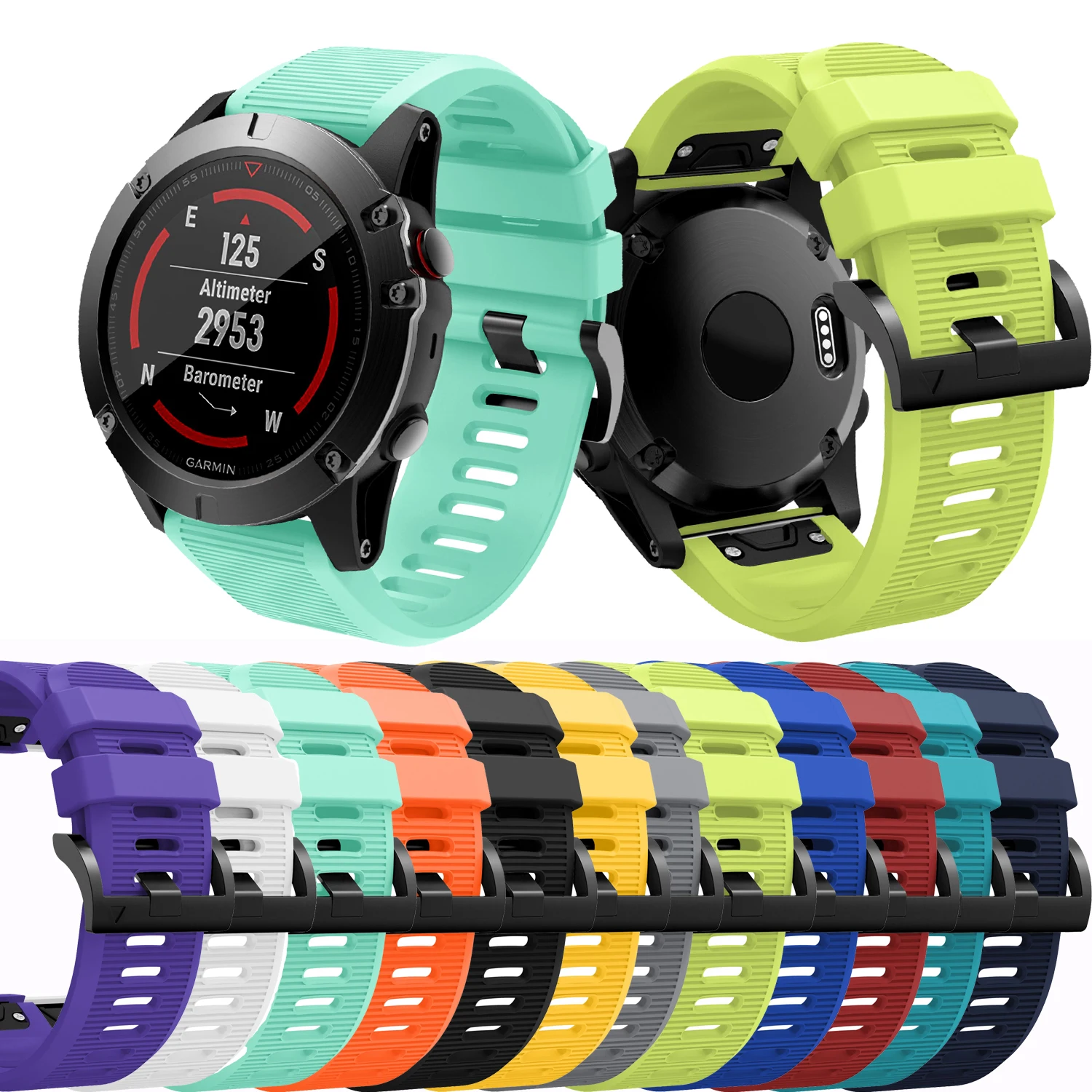 

Ремешок силиконовый для Garmin fenix 6X, быстросъемный браслет для Garmin Fenix 5X Plus