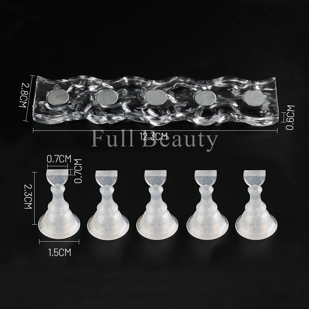 5pcs Magnetic Nail Holder Acrylic Display Stand