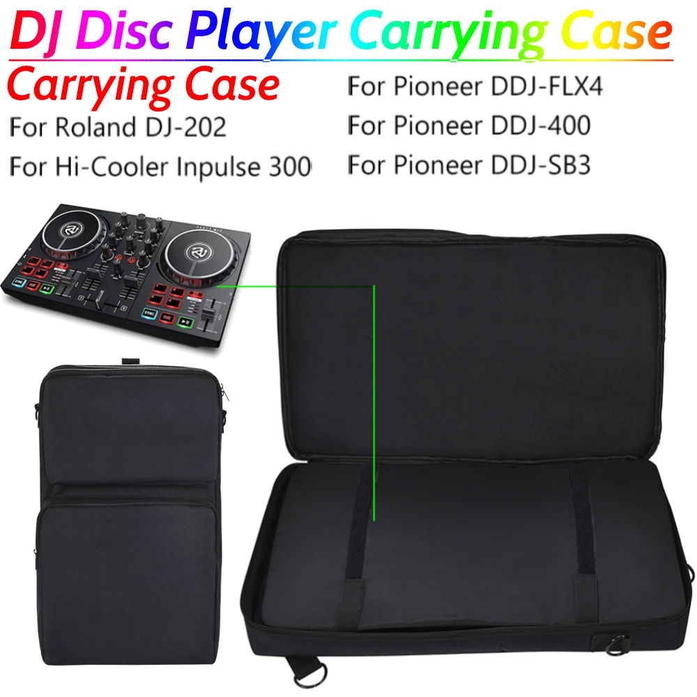 Portable DJ Disc Player Carrying Case for Pioneer DDJ-400 DDJ-FLX4 Scratch-resistant DJ Turntables Protective Case Accessories