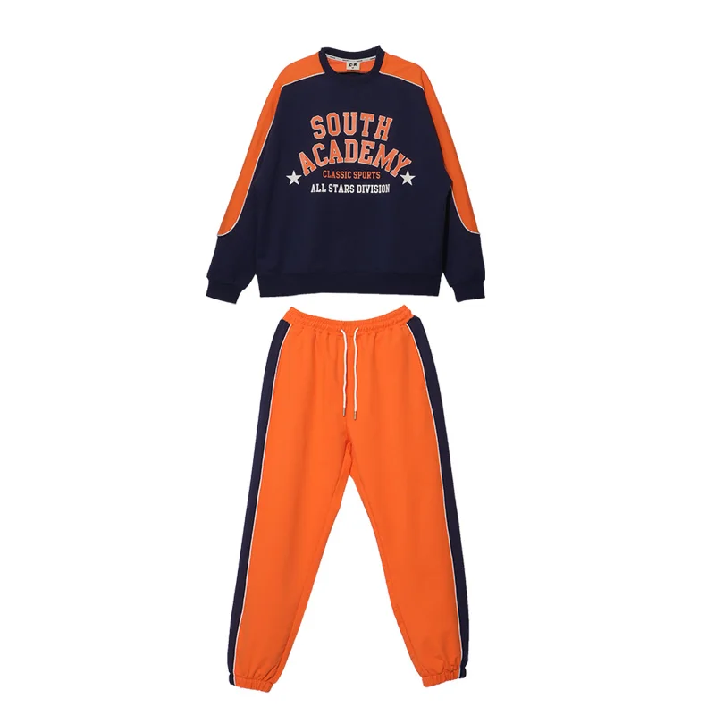 Children Loose Shirts Orange Kpop Outfits For Kids Jazz Modern Dance Performance Costumes Girls Boys Rave Clothes DQS11191