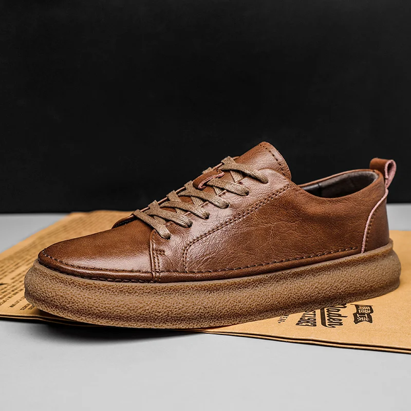 Spring men's casual work shoes men's street style black casual shoes