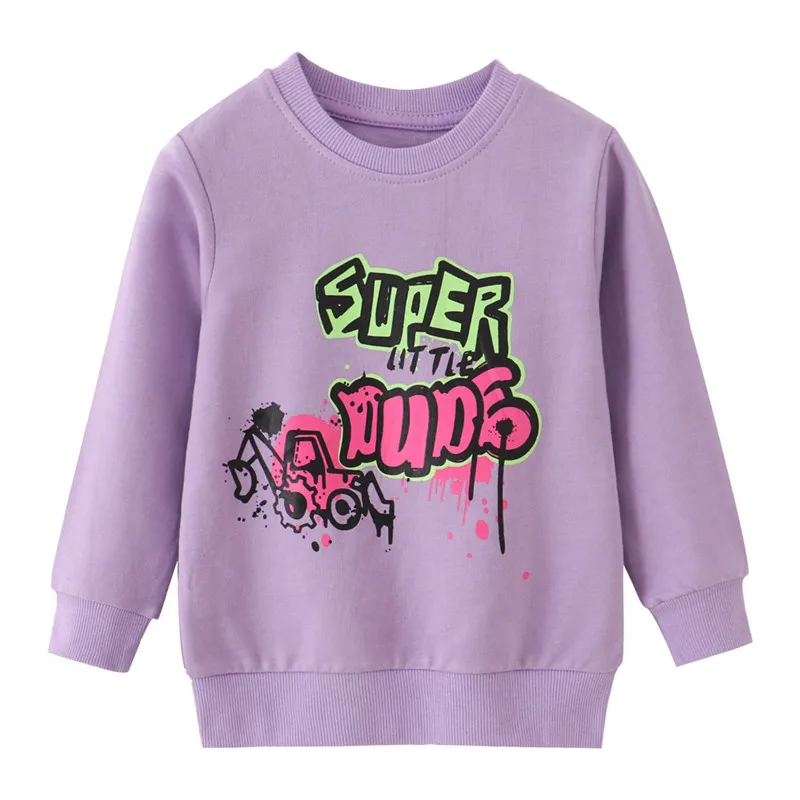 

Jumping Meters New Arrival Cartoon Baby Sweatshirts O-neck Autumn Long Sleeve Children's Clothes Boys Girls Sport Shirts Tops
