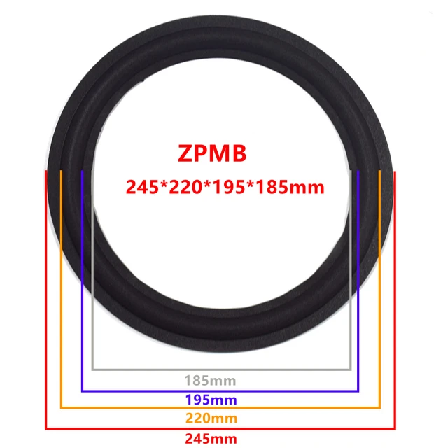143 Bords En Caoutchouc Haut-Parleur, 2 Pièces Noir 8 Pouces
