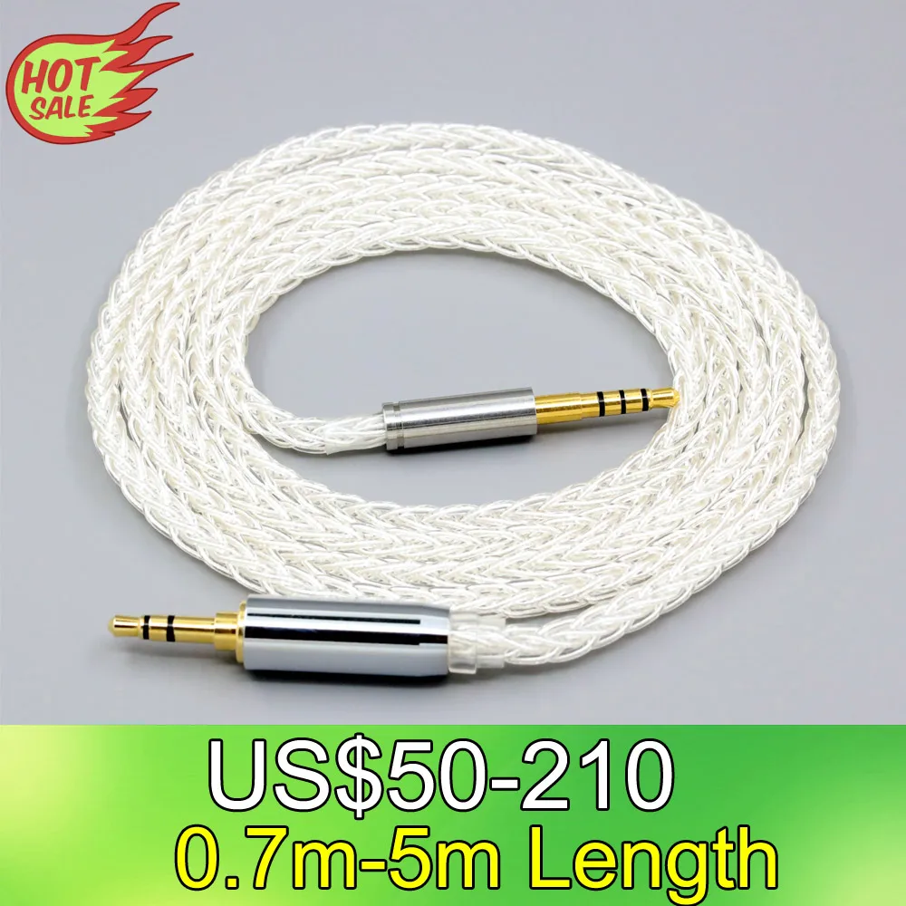 

LN008406 8 Core 99% 7n Pure Silver Palladium Earphone Cable For Denon AH-mm400 AH-mm300 mm200 Beats solo2 solo3