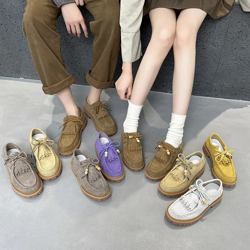 NEWFashionable 술 여성 얕은 입 단일 신발 봄 신상품 스웨이드 품질 편안하고 우아한 플랫 신발
