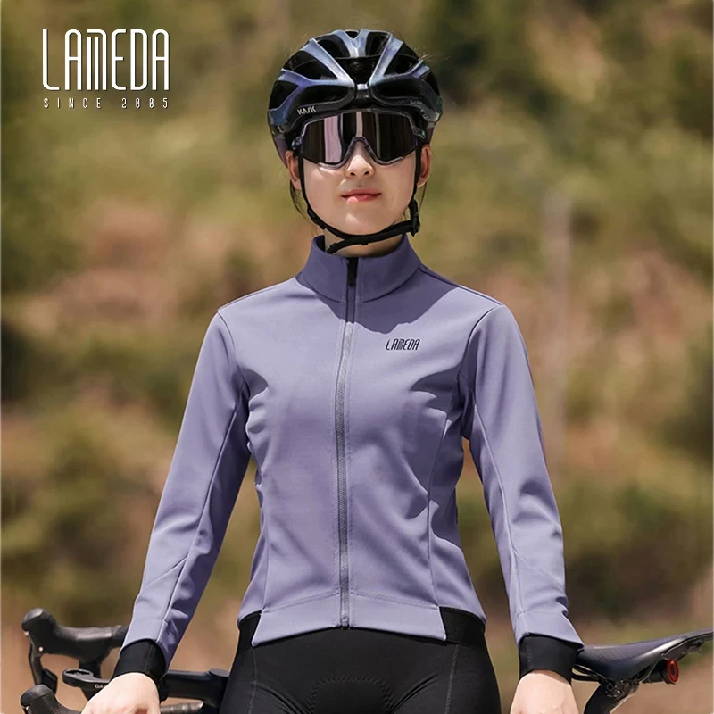 LAMEDA Women's Cycling Jacket Thermal Fleece Long Sleeve Cycling Clothing For Road Mountain Biking Perfect Bicycle Enthusiasts
