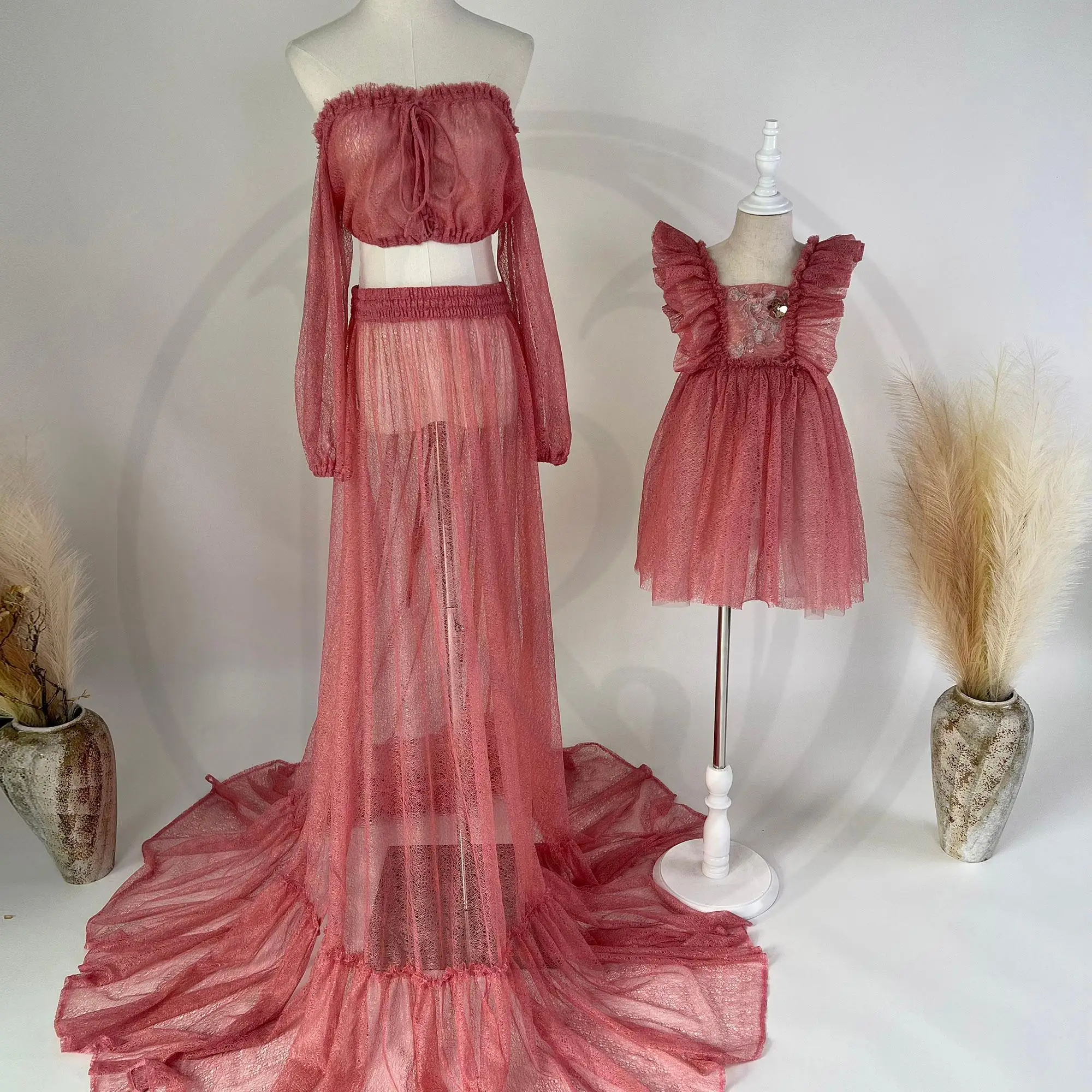 Don&Judy Mutter- und Kind-Kleid, zweiteiliges Set, Kleidung, Tüllkleider, Rock für kleine Mädchen, als Geburtstagsgeschenk, Fotografie – Detail 3