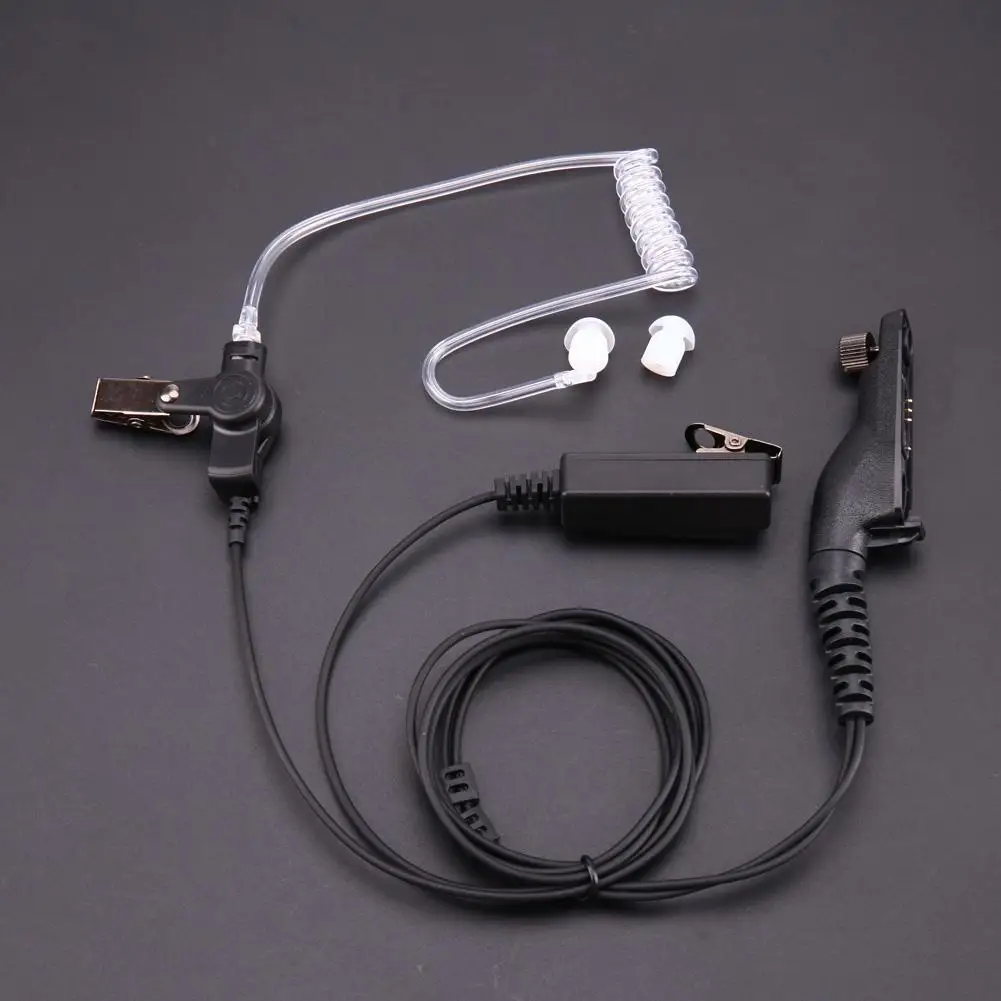 Acoustic Radiation Protection Anti-Radiation Headphones Air Tube Handsfree Earphone with Microphone Volume Control Ear Hook 3