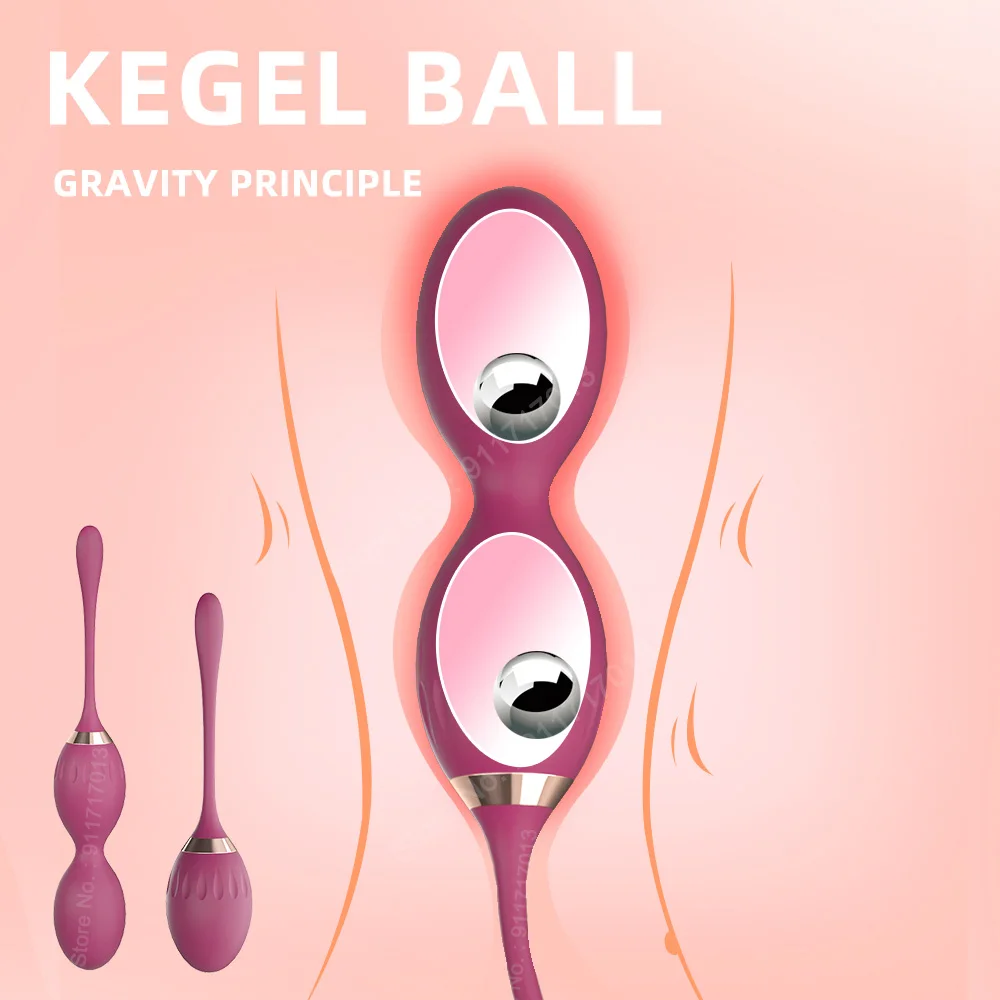Kegel Balls Kegel Pelvic Floor Muscle Trainer for Women Vaginal Shrinking Balls Vibrator