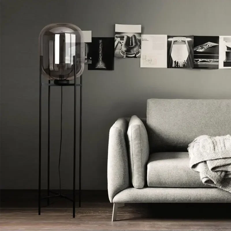 Glass ball lamp detail