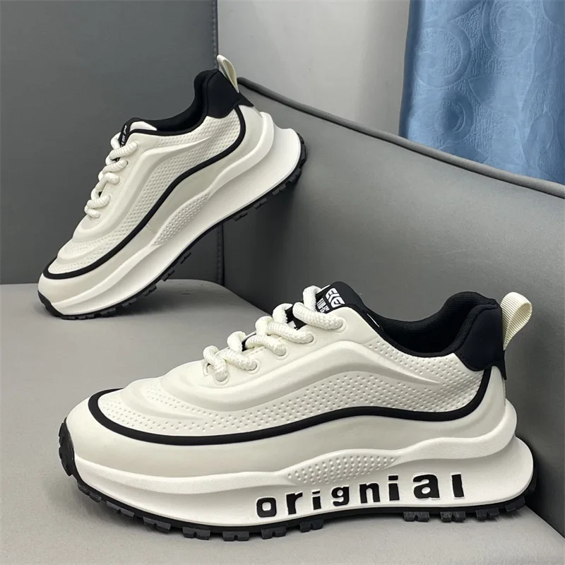 New Sneakers Men Wear resistant Anti slip Breathable Running Shoes Thick soled Height Boosting Casual Shoes Zapatos para hombres 3