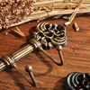 Cast Iron Coat Hook Hanger with 3 Hooks Iron Storage Organizer/Wall Hanging Rack Charming Wall Decor for Keys Clothes Hats 3