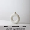 Nordic Circular Hollow Ceramic Vase Donuts Flower Pot Home Decoration Accessories Office Desktop Living Room Interior Decor Gift 4