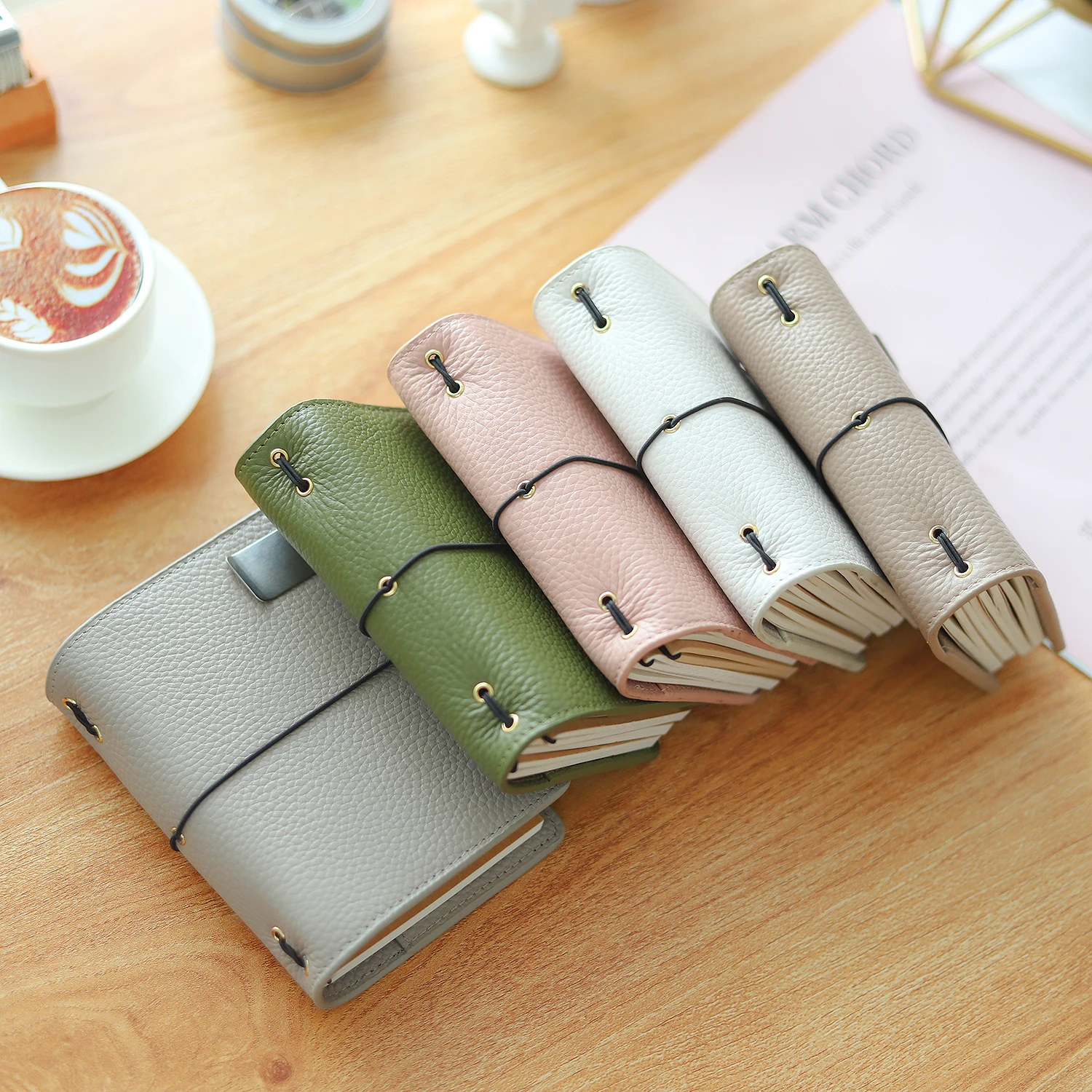 Moterm Companion Travel Journal Passport Size Notebook Genuine Pebbled  Grain Cowhide Organizer with Double Snap Closure